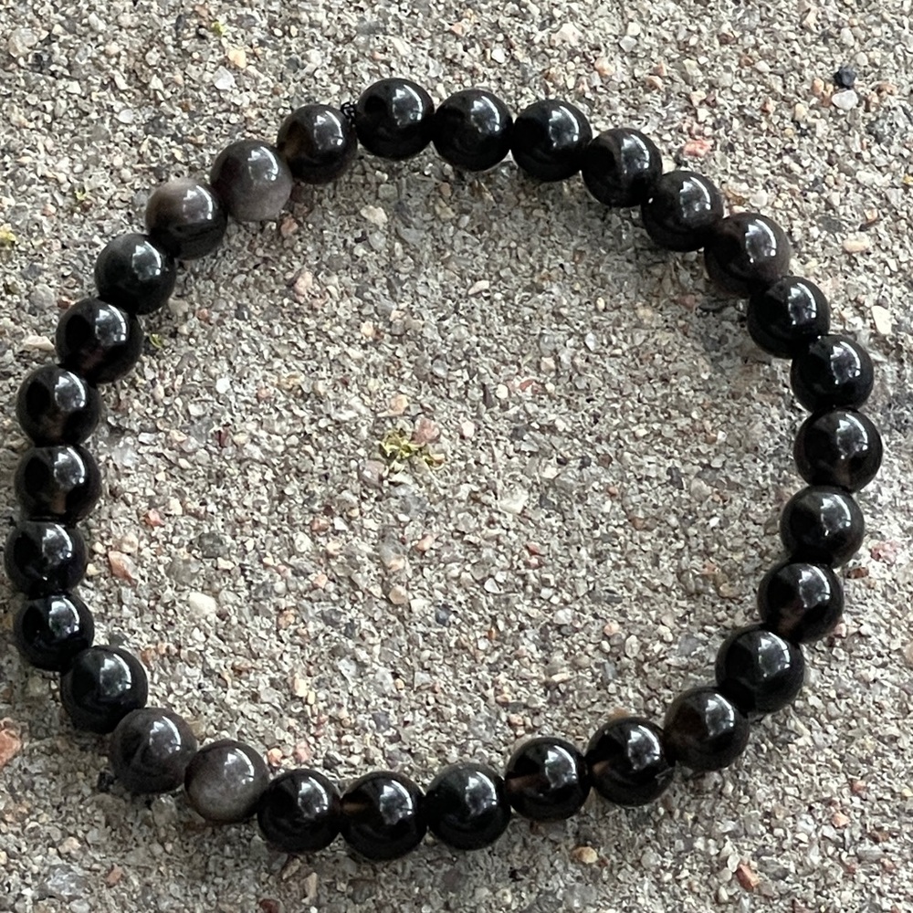 Obsidian Beaded Bracelet